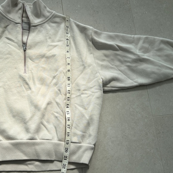 Everlane Cream Quarter-Zip Sweatshirt - Picture 6 of 8